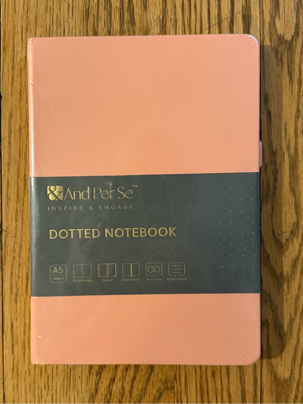 And Per Se A5 Dotted Notebook Peach 5.7 x 8 Journal New Sealed